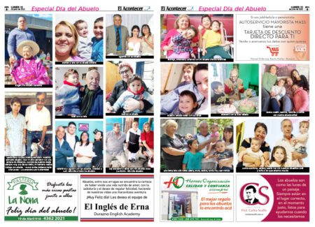 ¡Celebrando el día del abuelo en nuestras páginas! Fotos publicadas el lunes 13