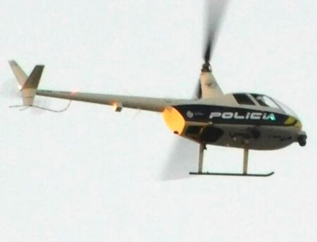Helicóptero de la Policía Nacional realizó intenso patrullaje sobre la ciudad de Durazno