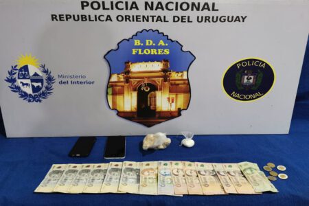 Incautan pasta base y cocaína adquiridas en Durazno: Operativo antidrogas en Trinidad