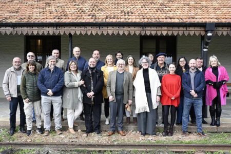 Walter Fumero por Durazno, junto a jerarcas de las otras 18 comunas del país