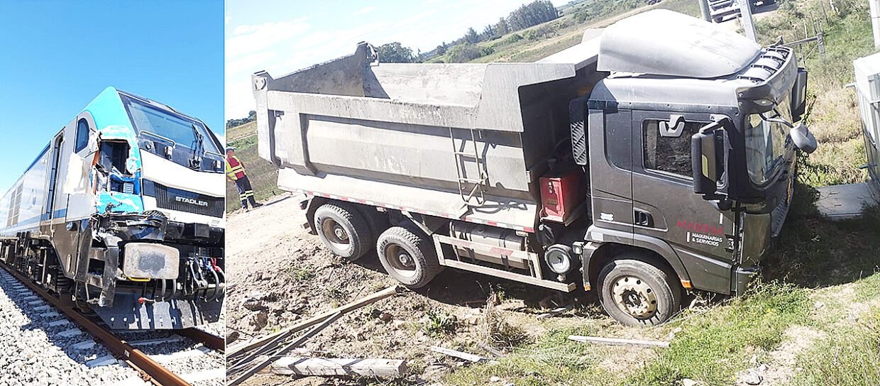 Primer accidente en el Ferrocarril Central: un tren vacío fue impactado por un camión en Florida