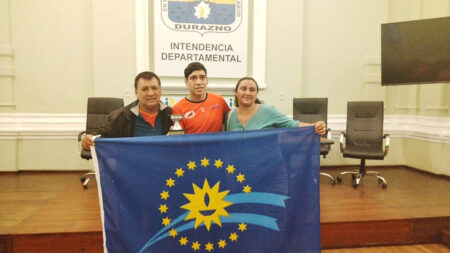 Juan Moreira junto a su familia.